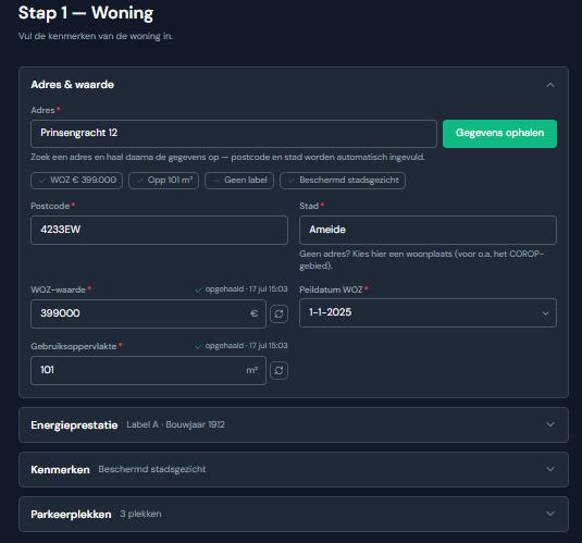 Demo van de software